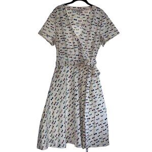 Boden Lara Wrap Dress in Sunglasses Print